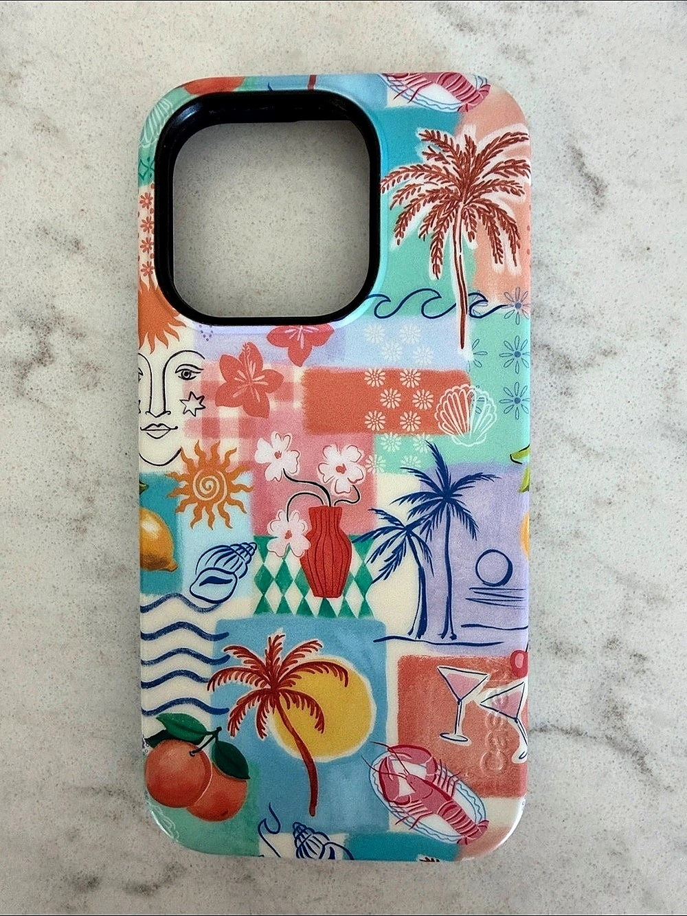Casely Tropical Heat | Beachy Collage Case Phone Case Multicolor & Blue